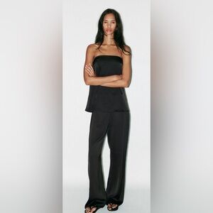 Zara Black Sleeveless Top and pants